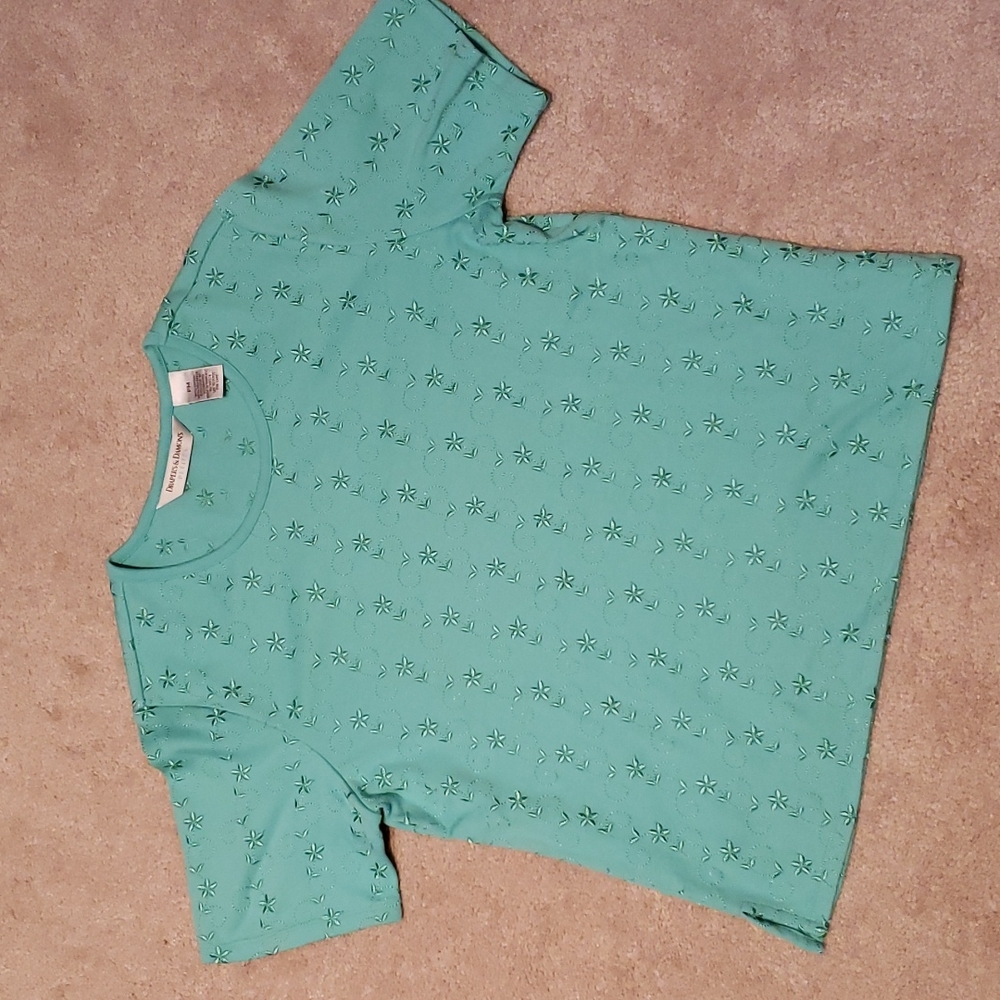 Draper's & Damon's Petites seafoam green top